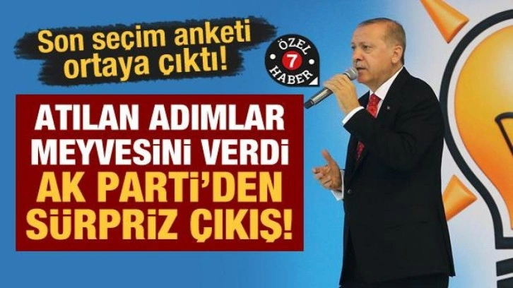 Son seçim anketi ortaya çıktı! Atılan adımlar meyvesini verdi, AK Parti’den sürpriz çıkış