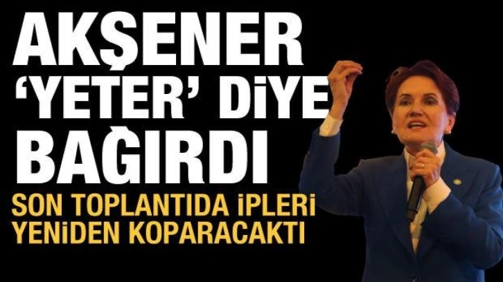 Son toplantıda Babacan'la Akşener arasında restleşme: Yeter diye bağırdı