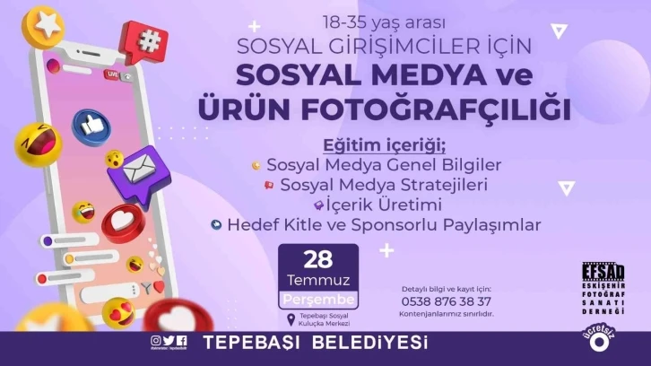 Sosyal girişimcilere özel "Sosyal Medya ve Ürün Fotoğrafçılığı" kursu başlıyor
