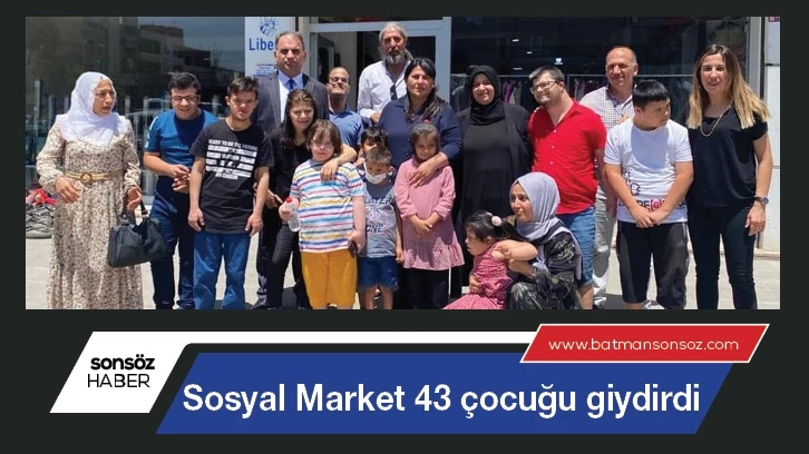 Sosyal Market 43 çocuğu giydirdi