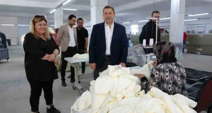 STSO Başkanı Kuzu, Siirt’te yeni açılan tekstil fabrikasını inceledi