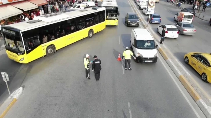 Sultanbeyli’de bayram öncesi dronlu trafik denetimi
