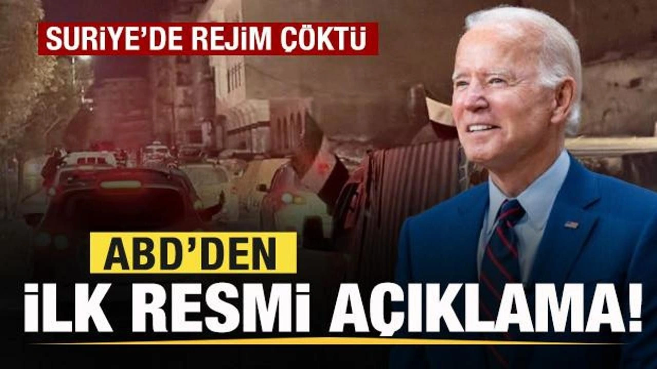 Suriye'de rejim çöktü! ABD'den ilk açıklama!