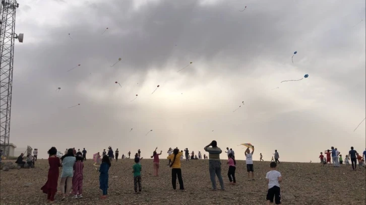 Suriye sınırında 8 yıl aradan sonra ilk defa gökyüzünü uçurtmalar süsledi
