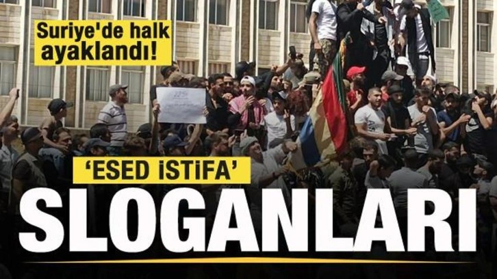 Suriye'de halk ayaklandı! 'Esed istifa' sloganları