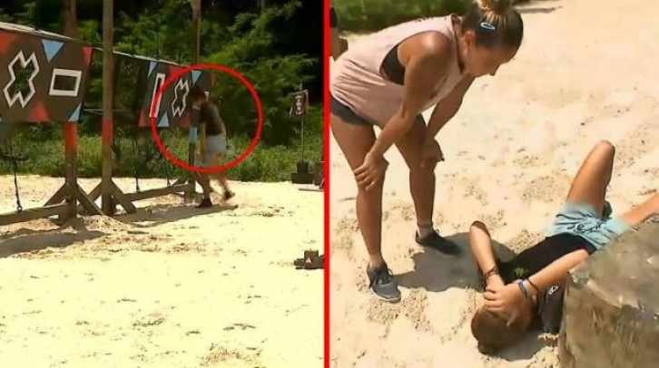 Survivor'da sinirler gerildi! Dokunulmazlık oyununda sayı kaybeden Nisa, parkura kafa attı