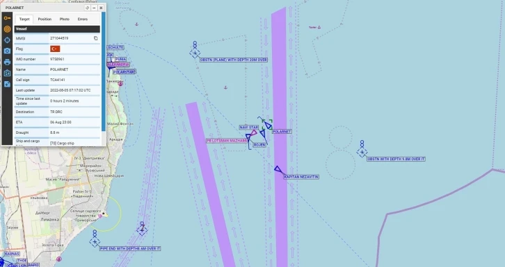 Tahıl koridoru sayesinde Türk bayraklı Polarnet ve Türk sahipli Navistar gemileri Türkiye’ye geliyor
