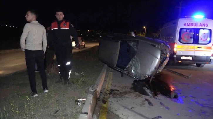 Takla atan otomobil sürücüsü alkollü ve ehliyetsiz çıktı: Binlerce lira ceza yedi
