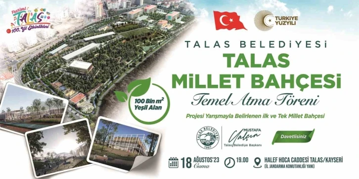 Talas Millet Bahçesi’ne İlk Harç Konuyor
