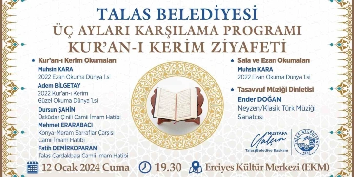 Talas’ta Kur’an ziyafeti
