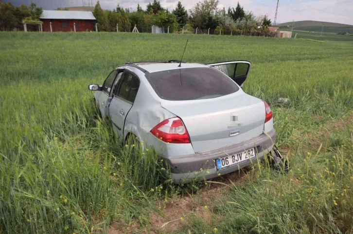 Tarlaya uçan otomobilin sürücüsü hayatını kaybetti
