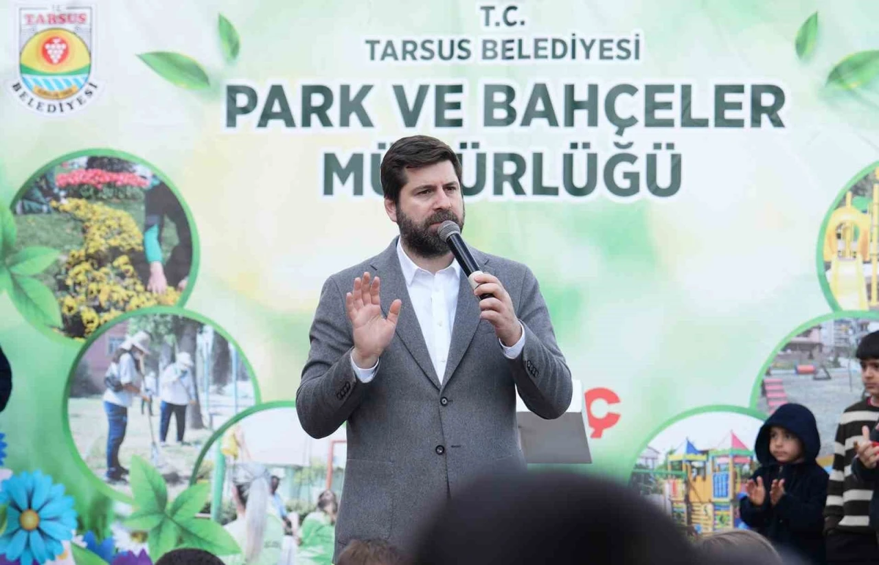 Tarsus Belediyesince yaptırılan Yaşar Kemal Parkı hizmete açıldı
