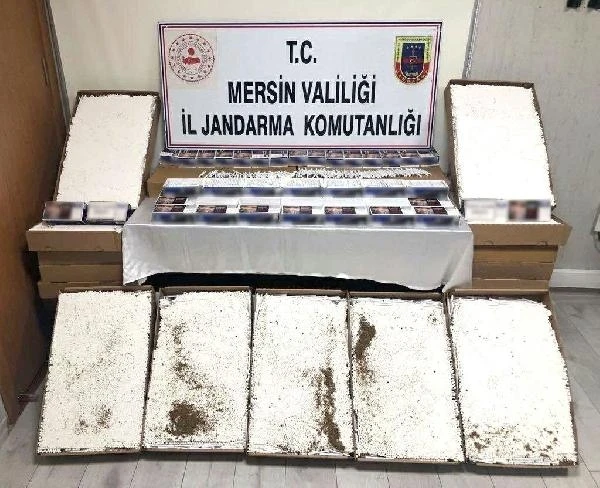 Tarsus'ta kaçak makaron operasyonu