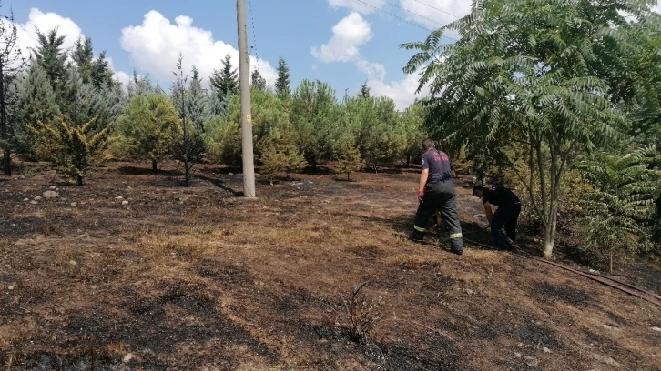 Taşlama makinesinden çıkan kıvılcım yangına sebep oldu
