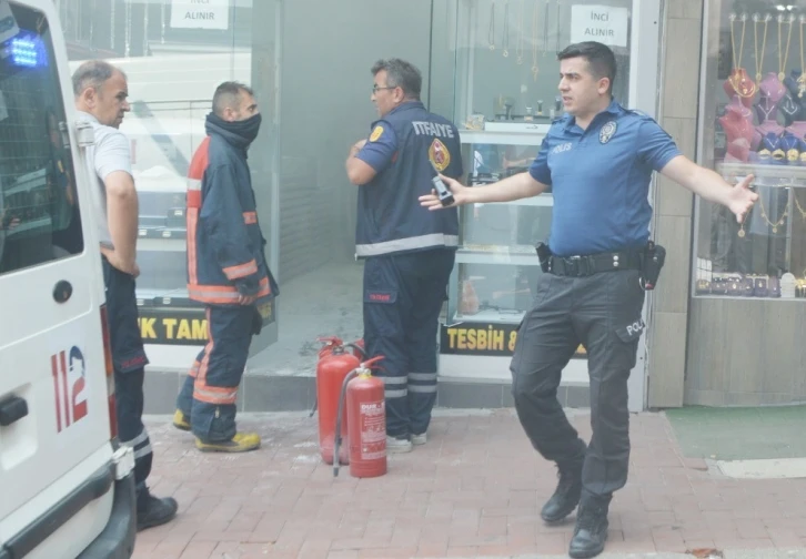 Tavşanlı’da işyerinde yangın
