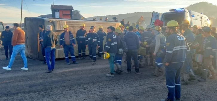 Tavşanlı’da kömür madeni işçilerini taşıyan servis devrildi: 11 yaralı
