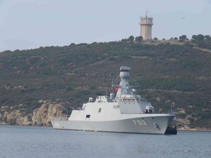 TCG BURGAZADA Gemisi İzmir Foça’da törenle karşılandı
