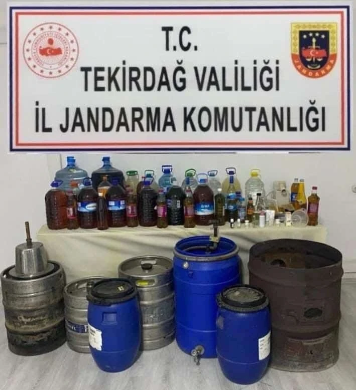 Tekirdağ’da 278 litre kaçak alkol ele geçirildi
