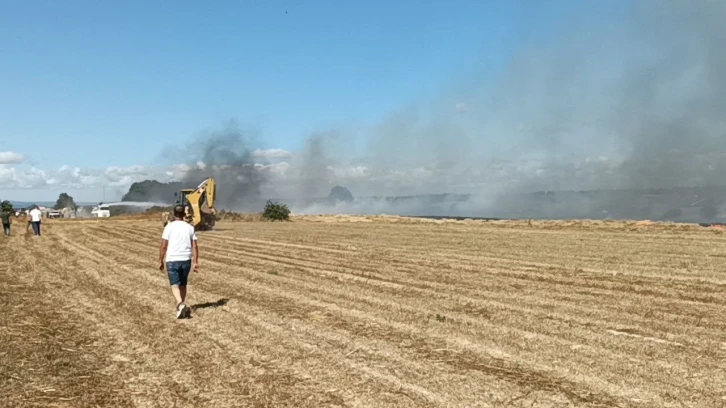 Tekirdağ’da anız yangını
