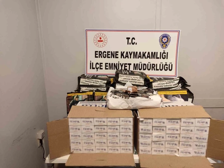 Tekirdağ’da bandrolsüz tütün ve makaron ele geçirildi
