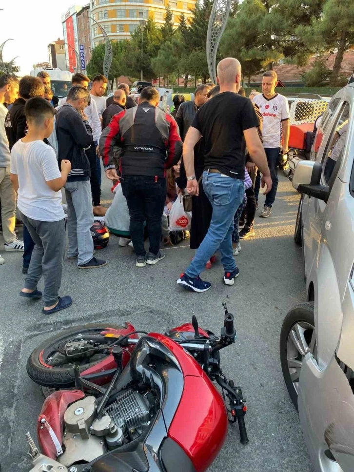 Tekirdağ’da otomobil ile çarpışan motosikletli yaralandı
