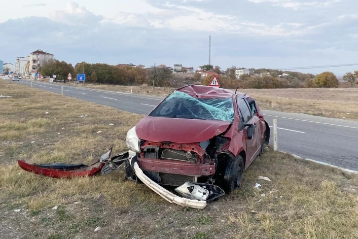 Tekirdağ’da otomobil takla attı: 1 yaralı
