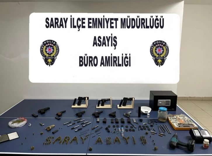 Tekirdağ Emniyetinden uyuşturucu ve silah  operasyonu
