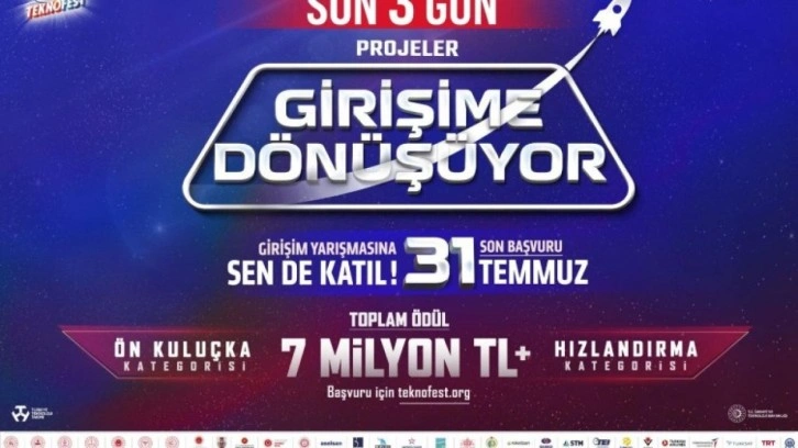 TEKNOFEST Girişim Yarışması başvurusu için son 3 gün