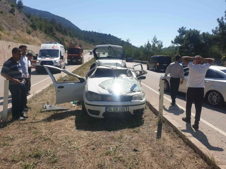 Tokat’ta otomobil takla attı: 6 yaralı
