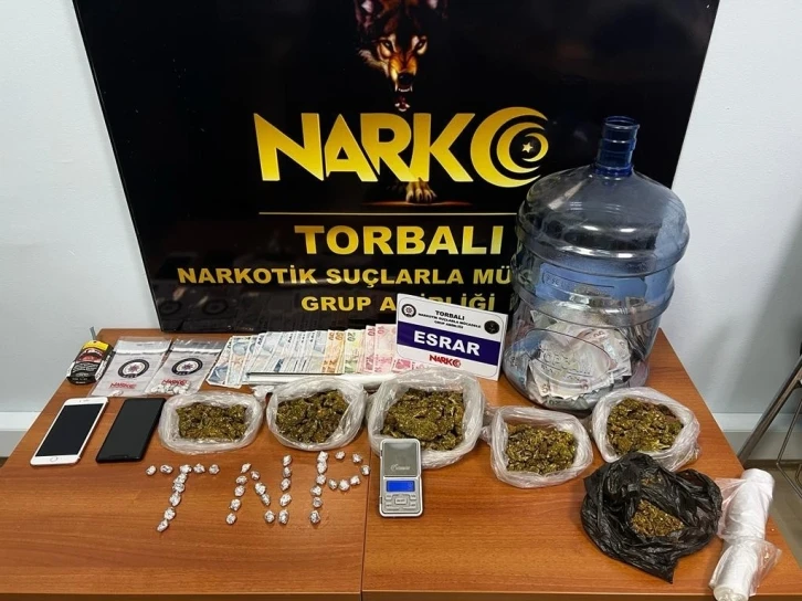 Torbalı polisinden 10 günlük takibin ardından zehir tacirine suçüstü
