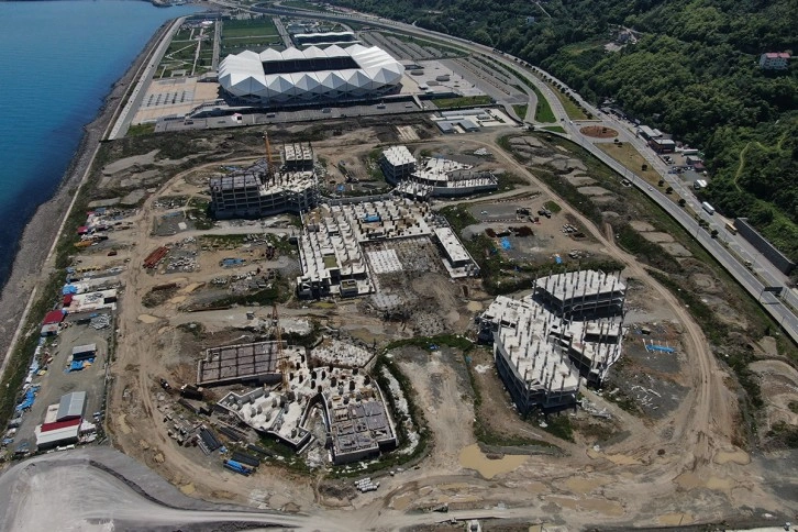 Trabzon Şehir Hastanesi’nde inşaat çalışmaları hızlandı