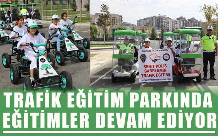 Trafik eğitim parkında eğitimler devam ediyor