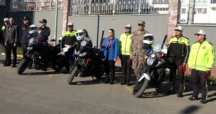 Trafik eğitimini tamamlayan ’Şahinler’e sertifikaları verildi
