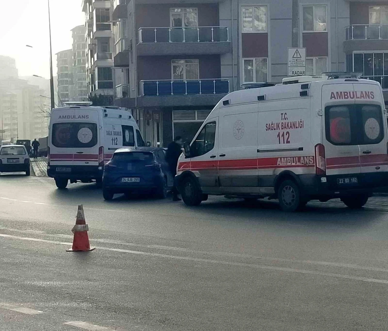 Trafik kazası kameraya yansıdı
