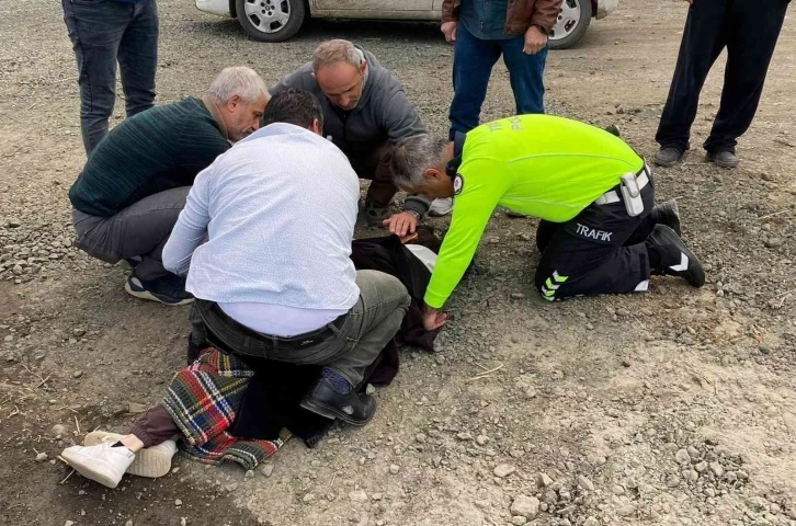 Trafik polisin ilk yardımı nefes alamayan çocuğu ölümden kurtardı
