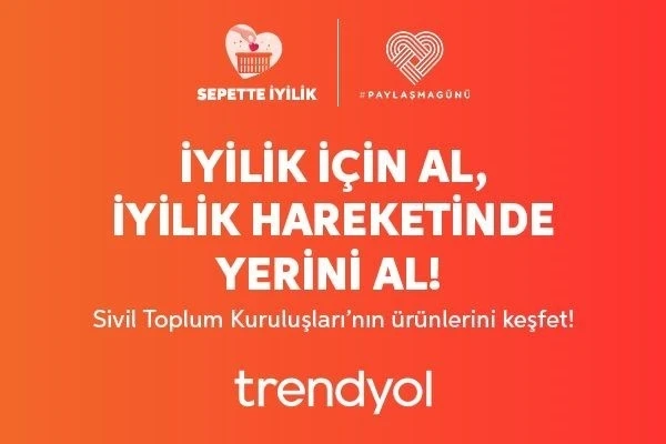 Trendyol Paylaşma Günü’nde Sepette İyilik Hareketi ile STK’lara destek oluyor
