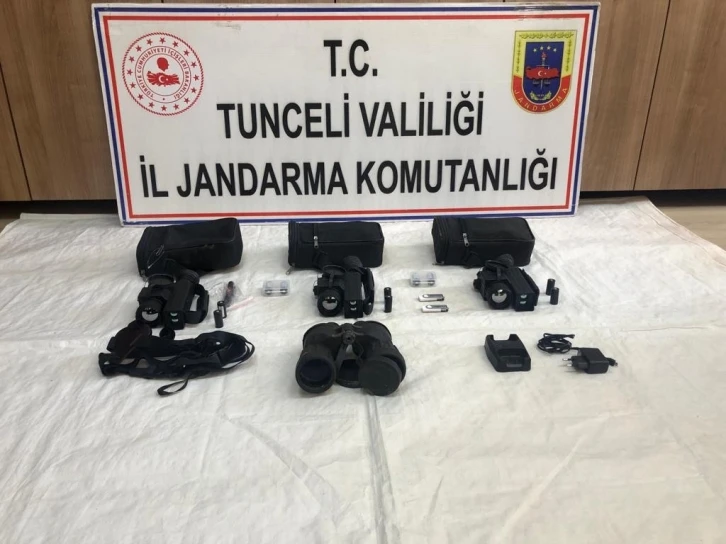 Tunceli’de termal gece görüş dürbünleri ve mühimmat ele geçirildi
