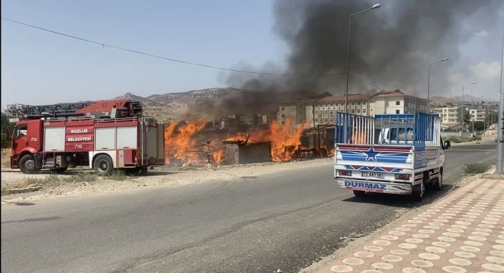 Tüp bomba gibi patladı, marangoz dükkanı küle döndü
