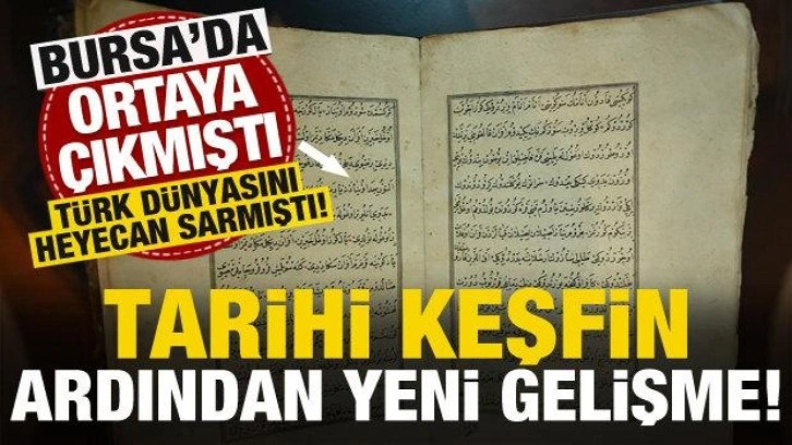 Türk dünyasını heyecan sarmıştı! Bursa'daki süpriz keşfin ardından yeni gelişme