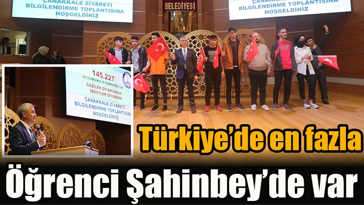 Türkiye’de en fazla öğrenci Şahinbey’de var