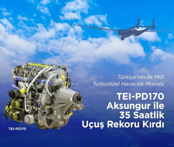 Türkiye’nin ilk milli turbodizel havacılık motoru uçuş rekoru kırdı
