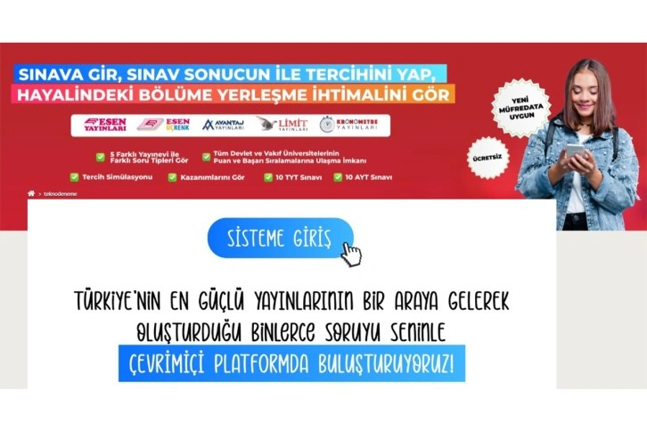 Türkiye’nin her yerinden online üniversite sınav simülasyonu imkânı