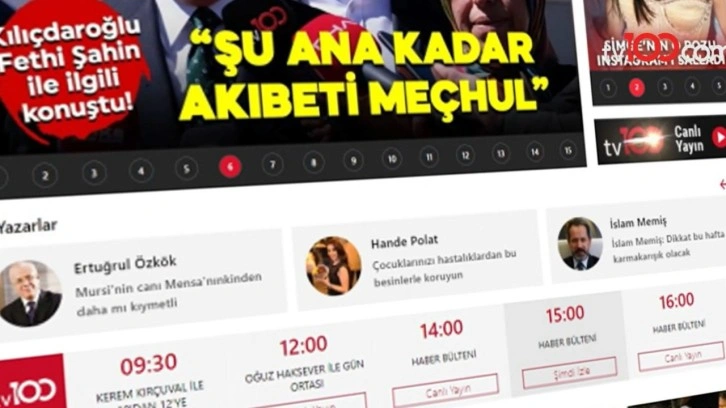 tv100.com'a dev yazar kadrosuyla yarından itibaren yeni yayın döneminde