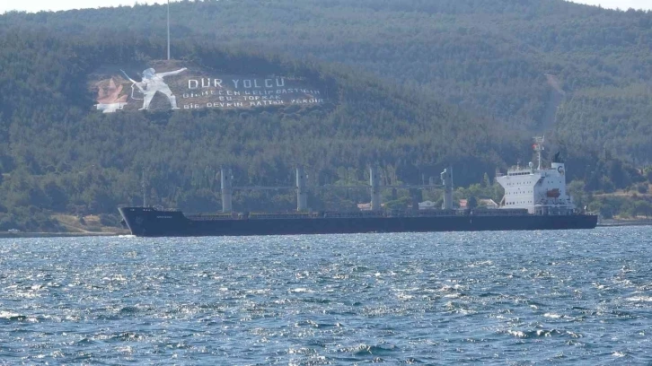 Ukrayna’dan yola çıkan mısır yüklü ‘Navi-Star’ tahıl gemisi Çanakkale Boğazı’ndan geçti
