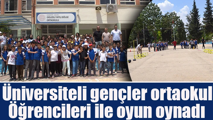 Üniversiteli gençler ortaokul öğrencileri ile oyun oynadı