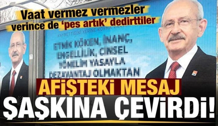 Vaat vermezler vermezler verince de pes artık dedirttiler! Afişteki mesaj şaşkına çevirdi