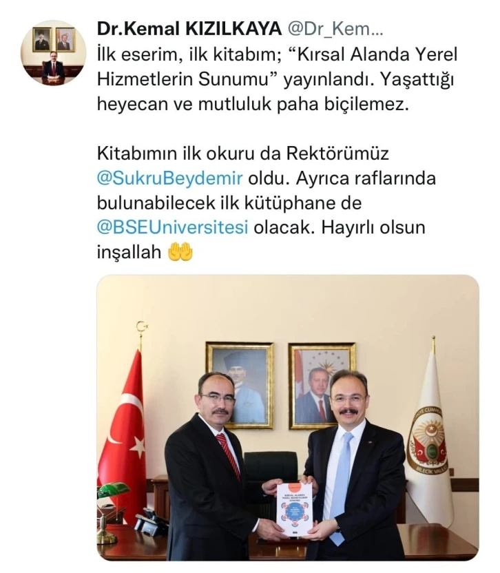 Vali Kızılkaya’nın ilk eseri yayınlandı
