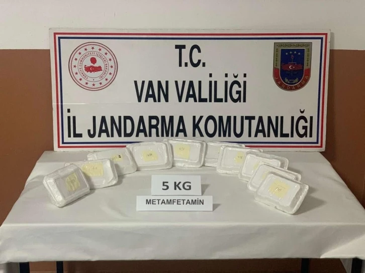 Van’da 5 kilo metamfetamin ele geçirildi
