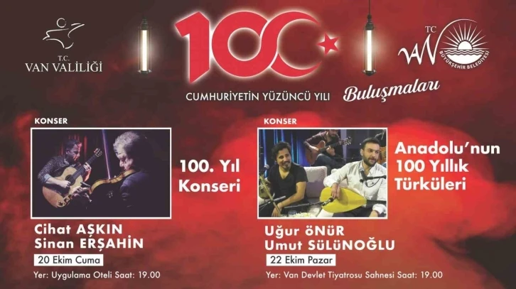 Van’da cumhuriyetin 100. yılına özel konserler düzenleniyor

