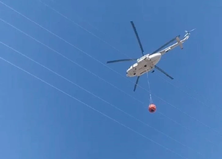 Vatandaştan yangın söndürme helikopterine övgü
